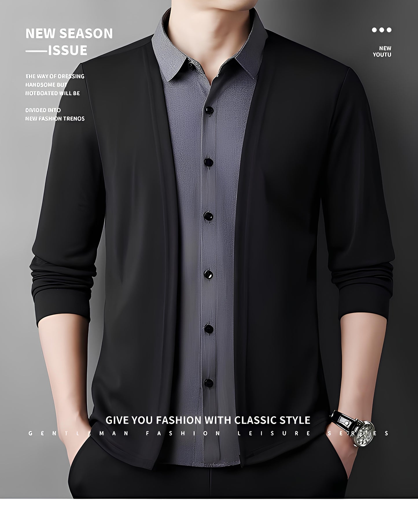 Men’s 2-in-1 Cardigan — Ready for Any Occasion