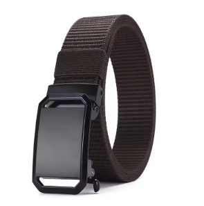 New automatic buckle belt, tactical canvas belt for work, casual wear, and outdoor activities, military training pants belt for men