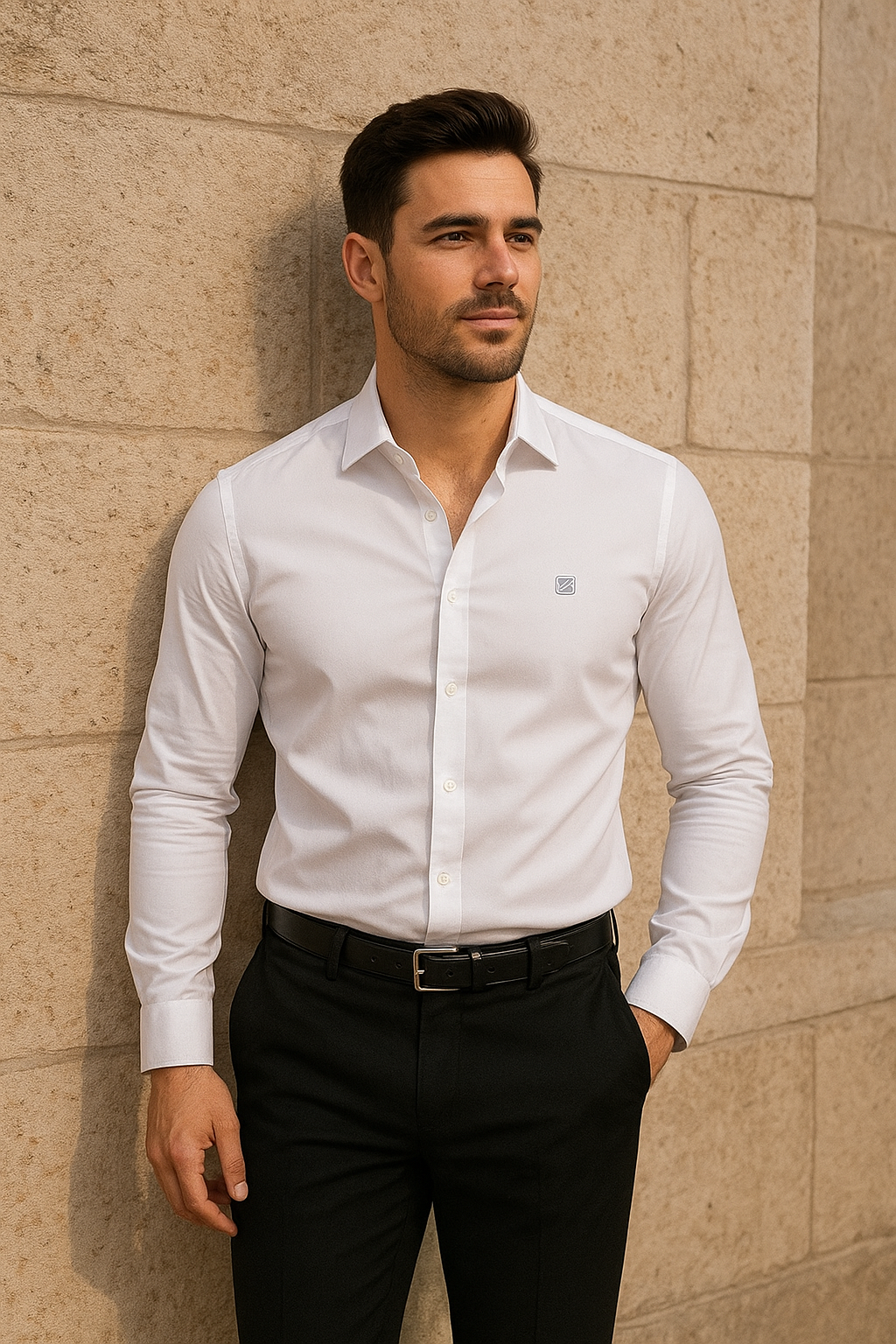 Men’s Long Sleeve Stretch Fabric Shirt