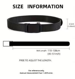 New automatic buckle belt, tactical canvas belt for work, casual wear, and outdoor activities, military training pants belt for men