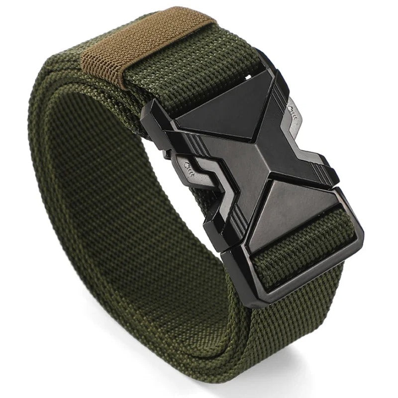 The New Men's 125cm Buckle Belt Nylon Braided Lightweight Breathable Daily Commuter Men's Belt